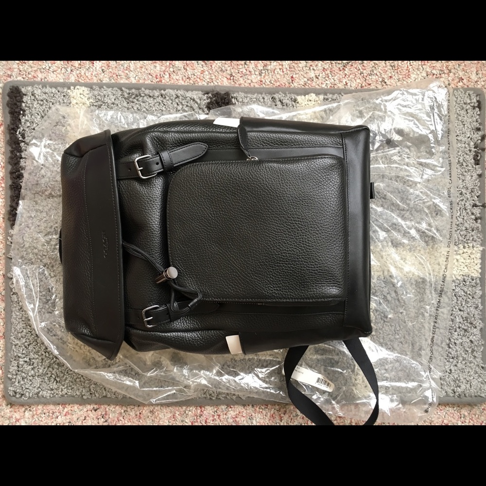 Coach leather backpack